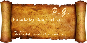 Pototzky Gabriella névjegykártya